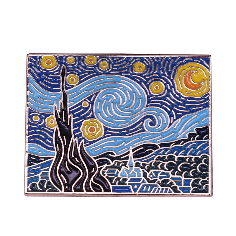 Tuxedo Lapel Pin - Spilla in smalto morbido Van Gogh,